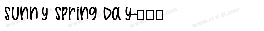 Sunny Spring Day字体转换